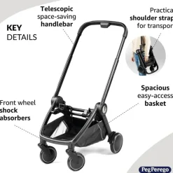 PegPerego Stroller Frames*Peg-Perego - City Loop Chassis, Black