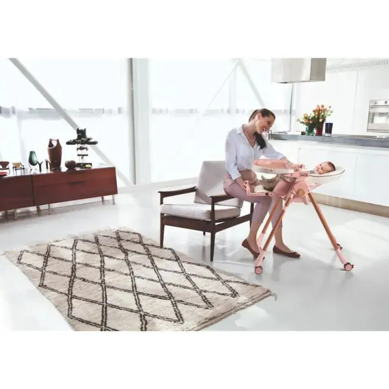 PegPerego High Chair*Peg-Perego - Prima Pappa Zero 3 High Chair, Mon Amour (Rose Gold)
