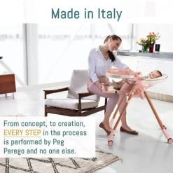 PegPerego High Chair*Peg-Perego - Prima Pappa Zero 3 High Chair, Linear Grey