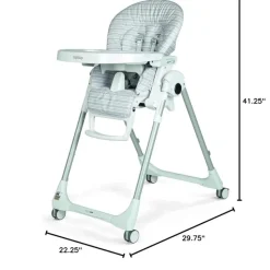 PegPerego High Chair*Peg-Perego - Prima Pappa Zero 3 High Chair, Linear Grey