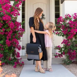 Petunia Pickle Bottom Gift For Mom|Diaper Backpacks*Petunia - Boxy Backpack Diaper Bag, Camel/Graphite