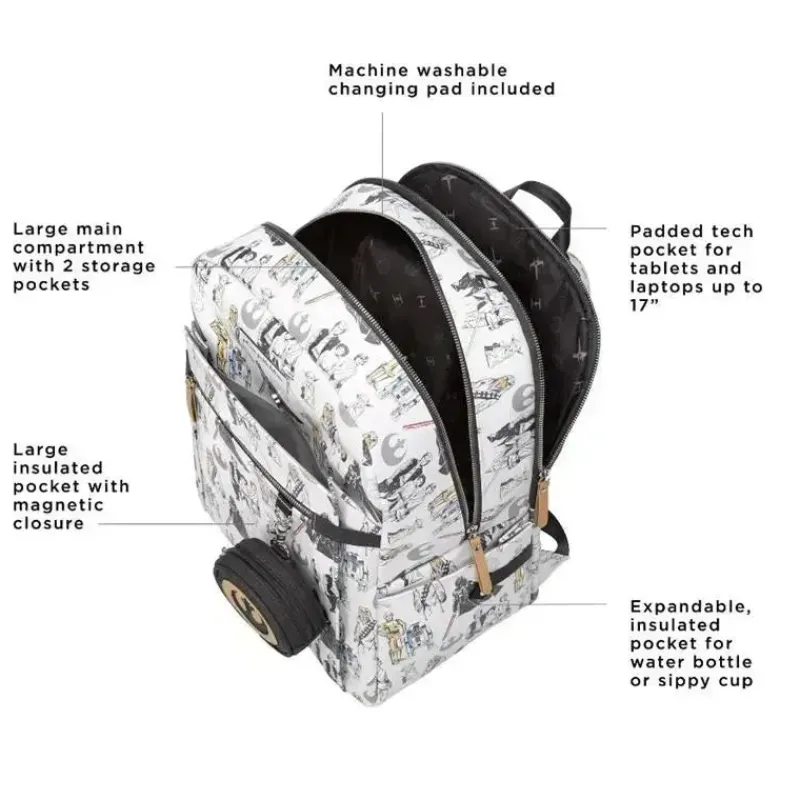 Petunia Pickle Bottom Diaper Backpacks*Petunia - 2-In-1 Provisions Backpack, The Star Wars Collection