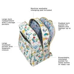 Petunia Pickle Bottom Disney Princess|Gift For Mom*Petunia - 2-In-1 Provisions Baby Diaper Backpack - Disney Princess Courage & Kindness