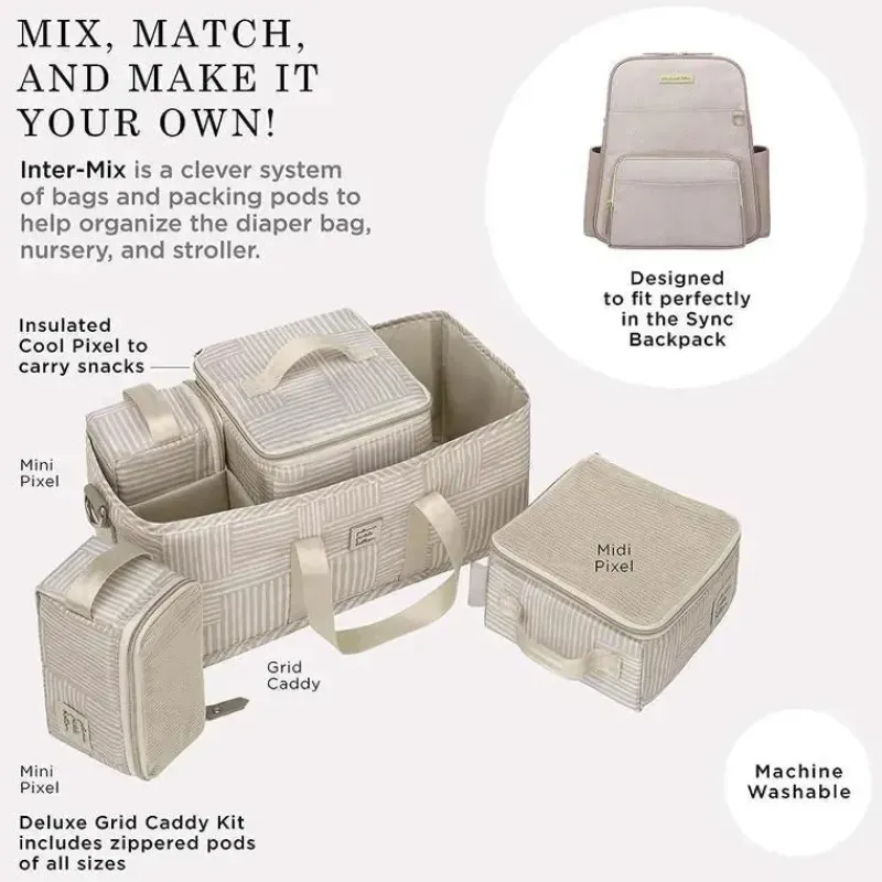 Petunia Pickle Bottom Portable Changing Pads*Petunia - Inter-Mix Deluxe Kit, Checker Stitch