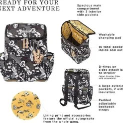 Petunia Pickle Bottom Mickey & Minnie|Gift For Mom*Petunia - Method Backpack, Disney Mickey & Friends Good Times Collection