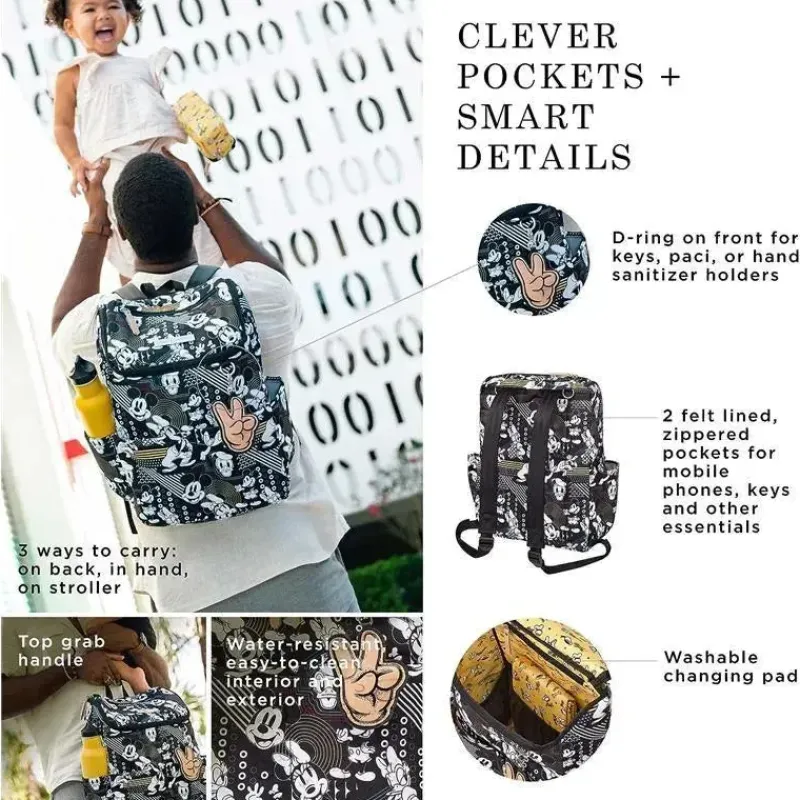 Petunia Pickle Bottom Mickey & Minnie|Gift For Mom*Petunia - Method Backpack, Disney Mickey & Friends Good Times Collection
