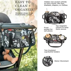 Petunia Pickle Bottom Mickey & Minnie|Storage & Organizers*Petunia - Wander Stroller Caddy, Disney Mickey & Friends Good Times Collection