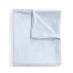 Piccolo Bambino Blankets & Quilts*- Faux Fur Stroller Blanket On Wooden Hanger Blue