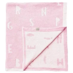 Piccolo Bambino Blankets & Quilts*- Feather Chenille Blanket Stroller Blanket On Wooden Hanger Pink