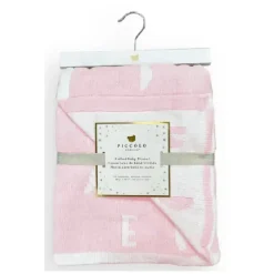 Piccolo Bambino Blankets & Quilts*- Feather Chenille Blanket Stroller Blanket On Wooden Hanger Pink
