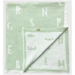 Piccolo Bambino Blankets & Quilts*- Feather Chenille Blanket Stroller Blanket On Wooden Hanger Green