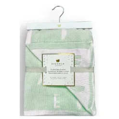 Piccolo Bambino Blankets & Quilts*- Feather Chenille Blanket Stroller Blanket On Wooden Hanger Green