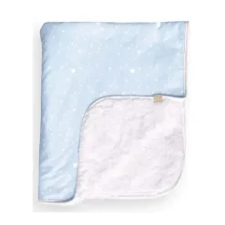 Piccolo Bambino Blankets & Quilts*- Jersey Stroller Blanket With Sherpa Reverse Blue