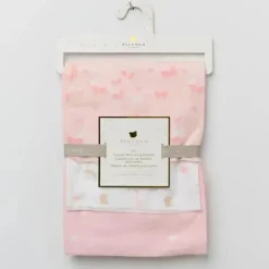Piccolo Bambino Blankets & Quilts*- 3Pk Flannel Receiving Blankets Pink