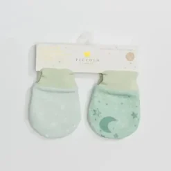 Piccolo Bambino Baby Gloves & Socks*- 2Pk Jersey Scratch Mitts Green