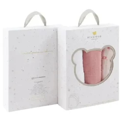 Piccolo Bambino Blanket Gift Set|Blankets & Quilts*- 3Pk Muslin Swaddles In Gift Box Pink