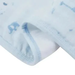 Piccolo Bambino Blanket Gift Set|Burp Cloths*- 3Pk Muslin Burp Cloth In Gift Box Blue