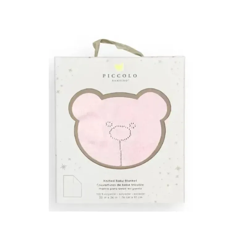 Piccolo Bambino Blanket Gift Set|Blankets & Quilts*- Pointelle Signature Stroller Blanket With Gift Box Pink