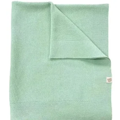 Piccolo Bambino Blankets & Quilts*- Sweater Knit Blanket On Wooden Hanger Green
