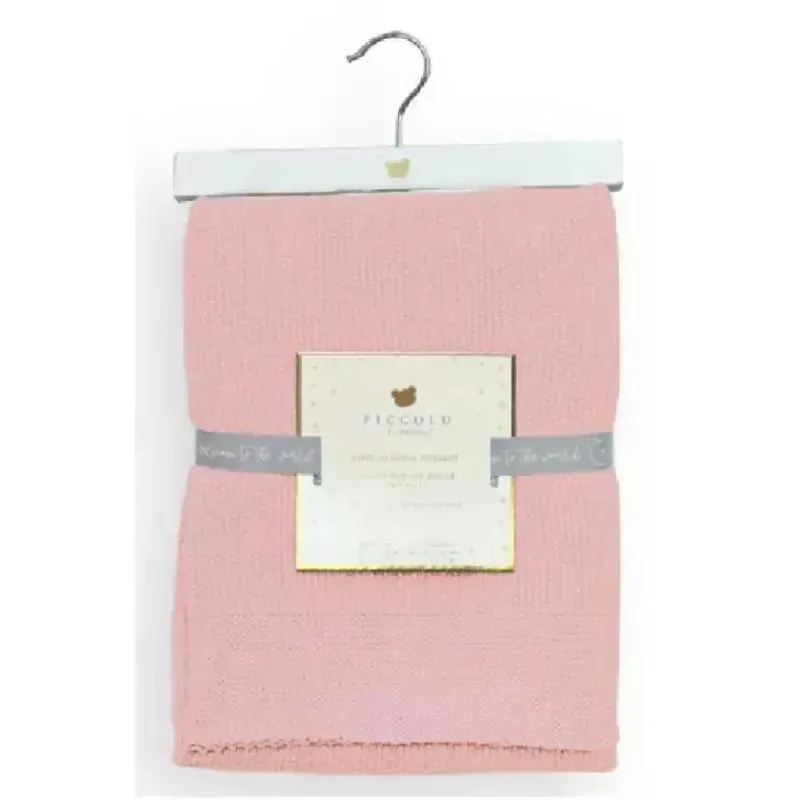 Piccolo Bambino Blankets & Quilts*- Sweater Knit Blanket On Wooden Hanger Green