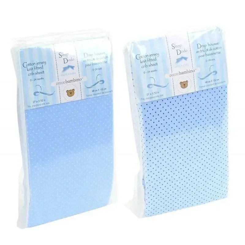Piccolo Bambino Crib & Bed Sheets*Cotton Jersey Knit Fitted Crib Sheet - Boy