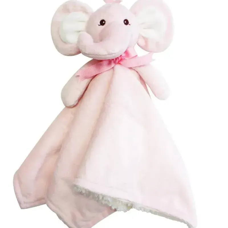 Piccolo Bambino Lovies, Security Blankets & Blankies*Cuddly Pal Blankie - Pink Elephant