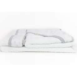 Piccolo Bambino Baby Bath Towels*Grey Dotted Baby Hooded Towel & 3 Baby Washcloths Set