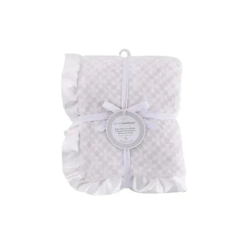 Piccolo Bambino Blankets & Quilts*Luxury Blanket With Satin Border - Grey