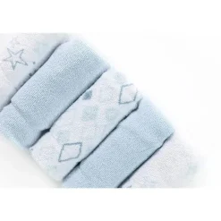 Piccolo Bambino Baby Washcloths*5pk Terry Baby Washcloth Set,Blue