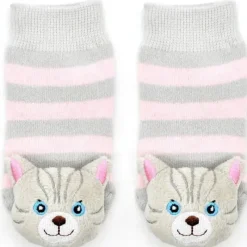 Piero Liventi Baby Gloves & Socks*- Baby Cat Rattle Gripper Boogie Socks