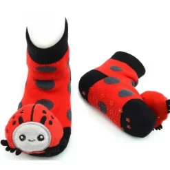 Piero Liventi Baby Gloves & Socks*- Baby Ladybug Boogie Toes Rattle Socks