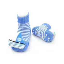 Piero Liventi Baby Gloves & Socks*- Sailboat Boogie Toes Rattle Socks