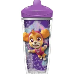 Playtex Paw Patrol|Straw, Sippy & Training Cups*- Baby Sipsters Stage 3 PAW Patrol Sippy Cups, Spill-Proof, Leak-Proof, Insulated, Glitter, Girl, 9 Oz, 1 Count