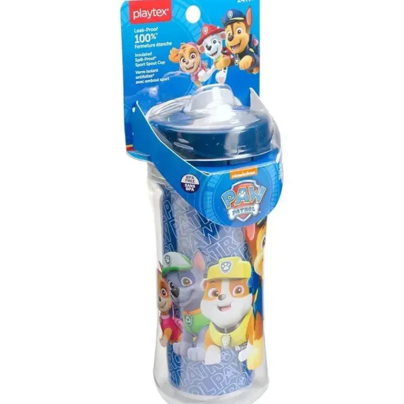 Playtex Paw Patrol|Straw, Sippy & Training Cups*- Baby Sipsters Stage 4 PAW Patrol Spout Cups, Spill-Proof, Leak-Proof, Break-Proof, Blue, 12 Oz, 1 Count