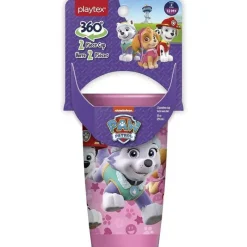 Playtex Paw Patrol|Straw, Sippy & Training Cups*- Sipsters Stage 2, 360 Degree Paw Patrol Spill-Proof, Leak-Proof, Break-Proof for Girls, Pack of 2