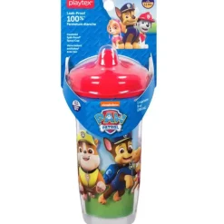 Playtex Paw Patrol|Straw, Sippy & Training Cups*- Sipsters Stage 3 Paw Patrol Spill-Proof, Leak-Proof, Break-Proof Spout Cup for Boys, 9 Ounce, Red