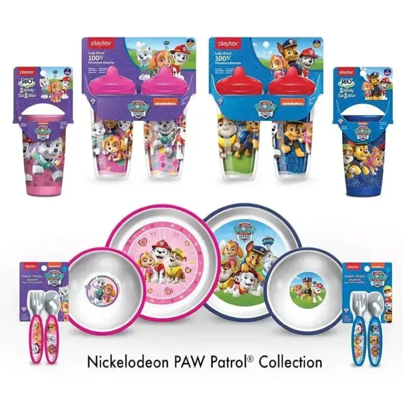 Playtex Paw Patrol|Straw, Sippy & Training Cups*- Sipsters Stage 3 Paw Patrol Spill-Proof, Leak-Proof, Break-Proof Spout Cup for Boys, 9 Ounce, Pack of 2, Red