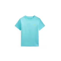 Ralph Lauren Baby Tops*Polo - Baby Boy Jersey Short Sleeve T-Shirt, Light Blue