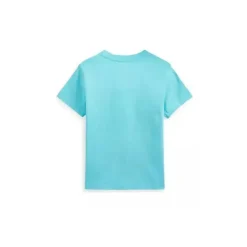 Ralph Lauren Baby Tops*Polo - Baby Boy Jersey Short Sleeve T-Shirt, Light Blue