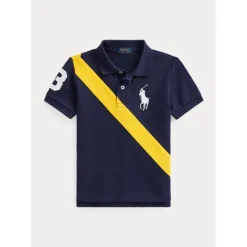 Ralph Lauren Baby Tops*Polo Baby - Big Pony Cotton Mesh Polo Shirt, Newport Navy Multi