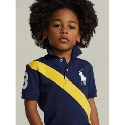 Ralph Lauren Baby Tops*Polo Baby - Big Pony Cotton Mesh Polo Shirt, Newport Navy Multi