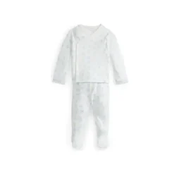 Ralph Lauren Baby One-Pieces|Organic*Polo Baby - Boy Long-Sleeve Organic Cotton Interlock Knit Pant Set, Grey