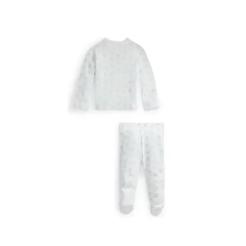 Ralph Lauren Baby One-Pieces|Organic*Polo Baby - Boy Long-Sleeve Organic Cotton Interlock Knit Pant Set, Grey