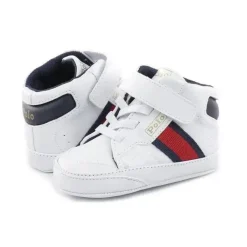 Ralph Lauren Baby Shoes*Polo Baby - Boy Court Hi-Top Sneaker Crib Shoes