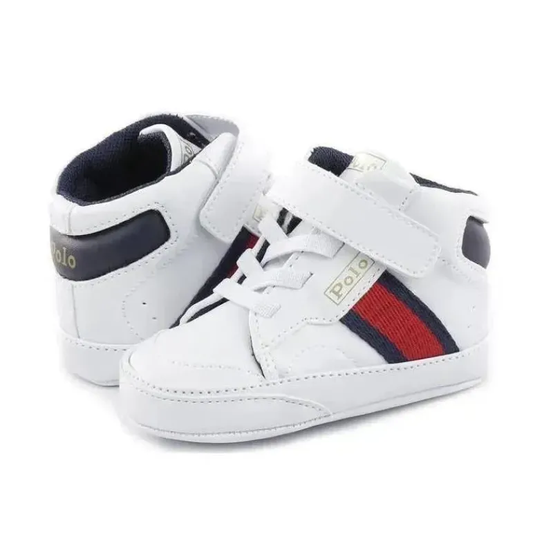 Ralph Lauren Baby Shoes*Polo Baby - Boy Court Hi-Top Sneaker Crib Shoes