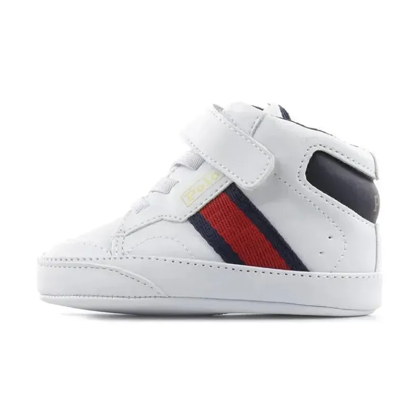 Ralph Lauren Baby Shoes*Polo Baby - Boy Court Hi-Top Sneaker Crib Shoes