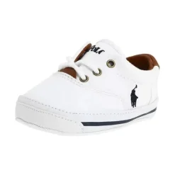 Ralph Lauren Baby Shoes*Polo Baby - Basic Vaughn White Canvas Sneaker