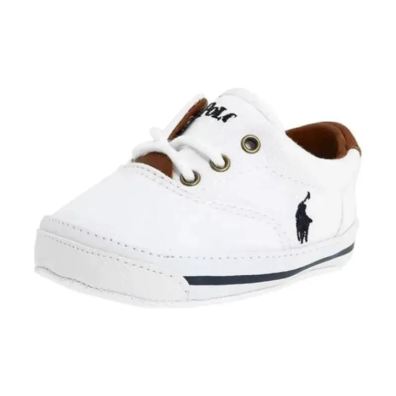 Ralph Lauren Baby Shoes*Polo Baby - Basic Vaughn White Canvas Sneaker