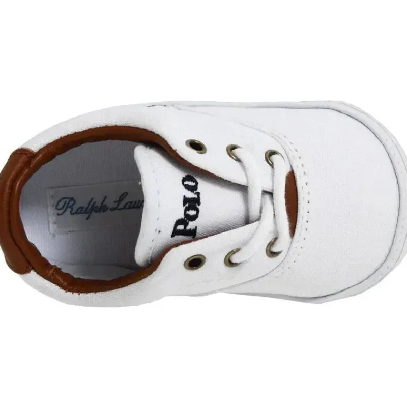Ralph Lauren Baby Shoes*Polo Baby - Basic Vaughn White Canvas Sneaker