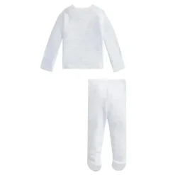 Ralph Lauren Baby One-Pieces|Organic*Polo Baby - Boy Long-Sleeve Organic Cotton Interlock Knit Pant Set, Beryl Blue/White